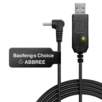 USB-Кабель Зарядного устройства Baofeng с индикаторной лампой для Портативной Рации BaoFeng UV-5R 3800mAh BL-5L Аккумулятор Большой Емкости