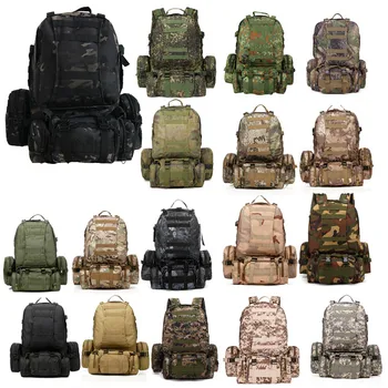 Уличный тактический рюкзак / Bag/ Rucksack / Ранец / Assault Combat Камуфляжный тактический рюкзак Molle 55L