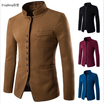 2023 мужские китайские костюмы куртки Блейзер Для Качественных Блейзеров Slim Fit хлопчатобумажное верхнее пальто Костюм Homme clothing