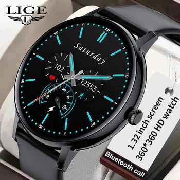Новые мужские смарт-часы LIGE с полным сенсорным экраном, умные часы с функцией Bluetooth, водонепроницаемые спортивные часы IP67, мужские часы для Android Ios