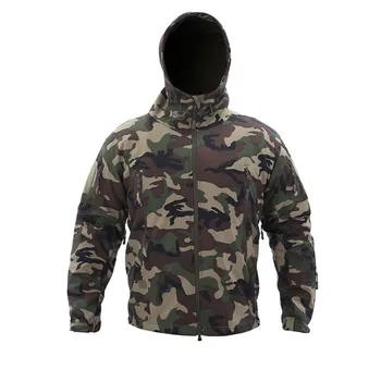 Мужская военная тактическая куртка, флисовая камуфляжная верхняя одежда, мягкая оболочка из акульей кожи, водонепроницаемые теплые ветровки, одежда для охоты и рыбалки