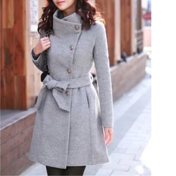 Женское 2023 Новое модное шерстяное пальто с лацканами, женское осенне-зимнее пальто Manteau Femme