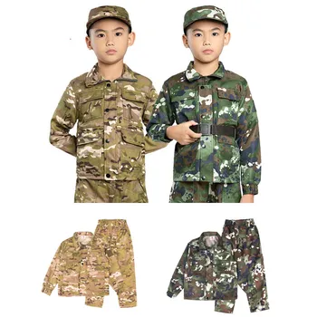 Рубашка для охоты и стрельбы на открытом воздухе, боевая парадная форма, тактический комплект BDU, боевая одежда, Камуфляжная детская форма для малышей