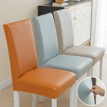 1 шт. однотонный чехол для стула из искусственной кожи, водонепроницаемый встроенный чехол для стула
Износостойкие предметы домашнего обихода, Чехол для стула, Водонепроницаемая резинка