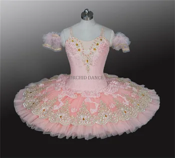 Профессиональный Высококачественный Классический Дизайн Нестандартного размера Детская Одежда для выступлений для девочек и взрослых Женщин Светло-Розовая Элегантная Балетная пачка