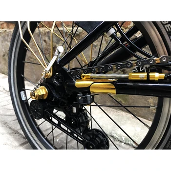 сверхлегкая велосипедная наклейка задняя вилочная цепь защитная рама для складного велосипеда Brompton protector аксессуары из алюминиевого сплава