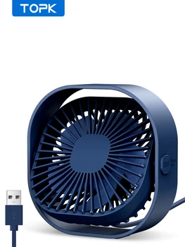 Настольный Вентилятор TOPK USB Настольный Вентилятор Мини-Вентилятор Бесшумная Работа С Поворотной Головкой на 360 ° для Домашнего Офиса, Стола в Спальне и Настольного компьютера