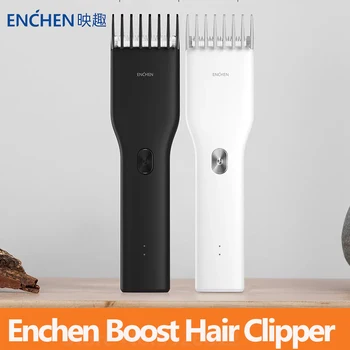 Enchen Boost USB Электрическая Машинка для стрижки волос Триммер Двухскоростной Резак для быстрой зарядки волос Триммер для волос для детей и взрослых