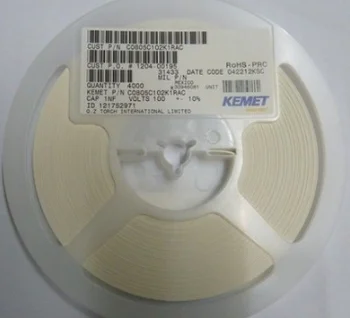 C1206C152KBRACTU Kemet SMD Многослойный Керамический Чип-конденсатор 1206 1.5nF 10% 630V X7R 3216