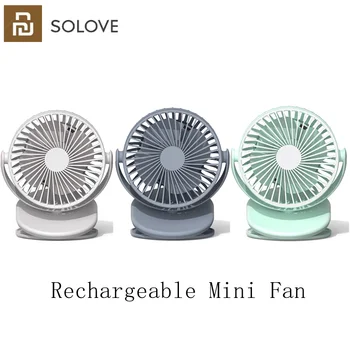 Youpin Solove Mini Clip Fan 3 Ветровое Стекло 360 Градусов Съемный Портативный Ручной Перезаряжаемый Классный Вентилятор Для Домашнего Офиса Студенческий Вентилятор
