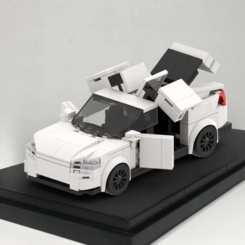 Городской Автомобиль Чемпионов Скорости Teslas Model X Brick Отличный Набор Транспортных Средств Гоночное Здание DIY Детская Игрушка Спорт Супер Гонщик Творческая Техника
