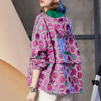 Куртка С капюшоном Для Женщин Весной И Летом 2022 Года, Новый Модный Тренд С Принтом в тон Цвету