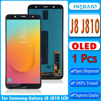 OLED ЖК-экран Для Samsung Galaxy J8 2018 J810F Сенсорный Экран Дигитайзер ЖК-дисплей Для Samsung J810 J810F/DS